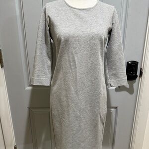 Theory mini shift grey 3/4 sleeve dress size 2